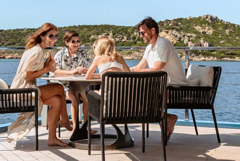 Family enjoying Monaco lifestyle