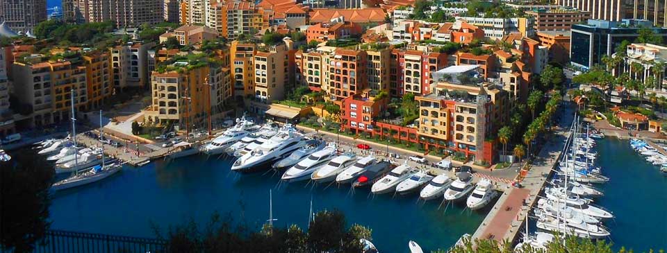 Monaco harbour skyline